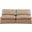 Comfy Vegan Leather 2 Seater Modular Sofa In Tan