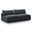 Commix Down Filled Overstuffed 2-Piece Armless Sectional Loveseat In Gray