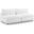 Commix Down Filled Overstuffed 2-Piece Armless Sectional Loveseat In White