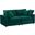 Commix Down Filled Overstuffed Performance Velvet Loveseat In Green