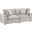 Commix Down Filled Overstuffed Performance Velvet Loveseat In Light Gray