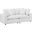 Commix Down Filled Overstuffed Performance Velvet Loveseat In White