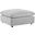 Commix Down Filled Overstuffed Performance Velvet Ottoman In Light Gray
