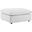 Commix Down Filled Overstuffed Performance Velvet Ottoman In White