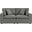 Commix Overstuffed Outdoor Patio Loveseat In Charcoal
