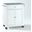 Compact Granite Top Kitchen Cart In White and Gray