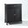 Compact Stone Top Kitchen Cart In Black and White