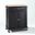 Compact Wood Top Kitchen Cart In Black and Natural