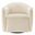 Compose Performance Velvet Swivel Armchair In Alabaster