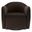 Compose Performance Velvet Swivel Armchair In Chocolate Brown
