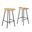 Concord Backless Wood Counter Stool Set of 2 In Oak
