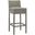 Conduit Outdoor Patio Wicker Rattan Bar Stool In Light Gray