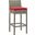 Conduit Light Gray Red Outdoor Patio Wicker Rattan Bar Stool