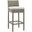 Conduit Outdoor Patio Wicker Rattan Bar Stool In Light Gray White