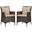 Conduit Outdoor Patio Wicker Rattan Dining Armchair Set of 2 EEI-4030-BRN-BEI