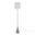 Cone 64 Inch Metal Floor Lamp In White and Brushed Nickel