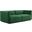 Conjure Channel Tufted Performance Velvet Loveseat In Black Emerald