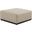 Conjure Channel Tufted Upholstered Fabric Ottoman In Black Beige