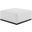 Conjure Channel Tufted Upholstered Fabric Ottoman In Black White