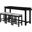Connected Black 4 Piece Pack Counter Height Set