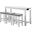 Connected White 4 Piece Pack Counter Height Set