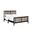 Connelly Reversible Panel Twin Bed In Black and Vintage Walnut