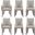 Connie 6-Piece Dining Chair and Arm Chair In Light Grey