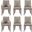 Connie 6-Piece Dining Chair and Arm Chair In Taupe
