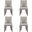 Connie Dining Chair Set of 4 In Light Grey
