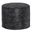 Connor Genuine Leather Round Pouf In Distressed Black