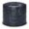 Connor Genuine Leather Round Pouf In Distressed Navy Blue