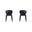 Conrad Leather Dining Chair in Black (Set of 2)