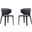 Conrad Leather Dining Chair in Grey (Set of 2)