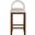 Conrad Linen Textured Fabric Counter Stool In Beige and Brown
