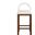 Conrad Linen Textured Fabric Counter Stool In Brown and Cream