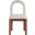 Conrad Linen Textured Fabric Dining Chair In Beige and Brown