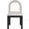 Conrad Linen Textured Fabric Dining Chair In Black and Beige