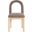 Conrad Linen Textured Fabric Dining Chair In Brown and Natural