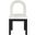 Conrad Linen Textured Fabric Dining Chair In Cream and Black