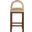 Conrad Velvet Counter Stool In Beige and Brown