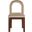 Conrad Velvet Dining Chair In Beige and Brown