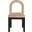Conrad Velvet Dining Chair In Black and Beige