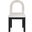 Conrad Velvet Dining Chair In Cream and Black
