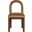 Conrad Velvet Dining Chair In Saddle and Brown