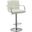 Contemporary Adjustable Swivel Arm Bar Stool In White