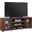Contemporary Alder 72 Inch Console With Doors In Dark Brown