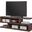 Contemporary Alder 74 Inch Open S Console In Dark Brown