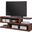 Contemporary Alder 74 Inch Open S Console In Medium Brown