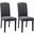 Contemporary Dining Chairs Set of 2 In Dark Grey