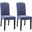 Contemporary Dining Chairs Set of 2 In Navy